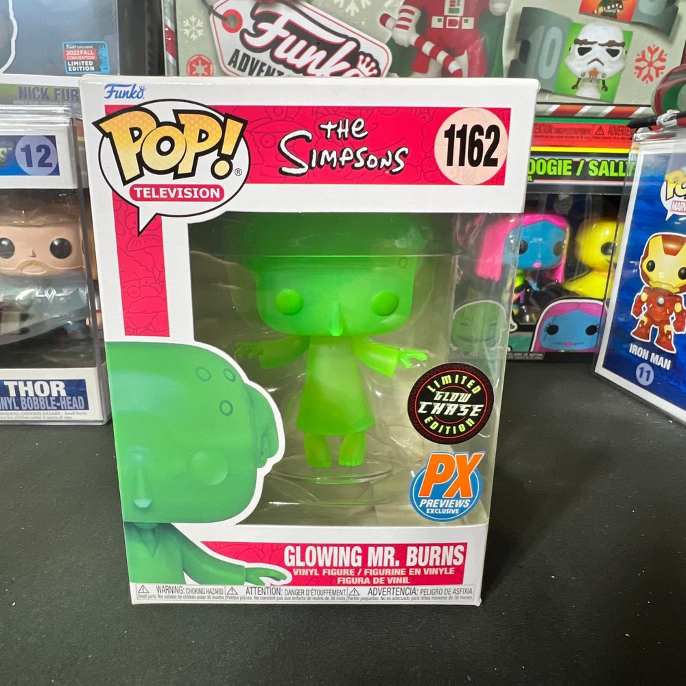 Funko Pop The Simpsons Glowing Mr Burns 1162 Glow Chase PX Previews Exclusive